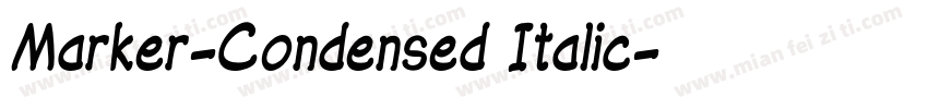 Marker-Condensed Italic字体转换